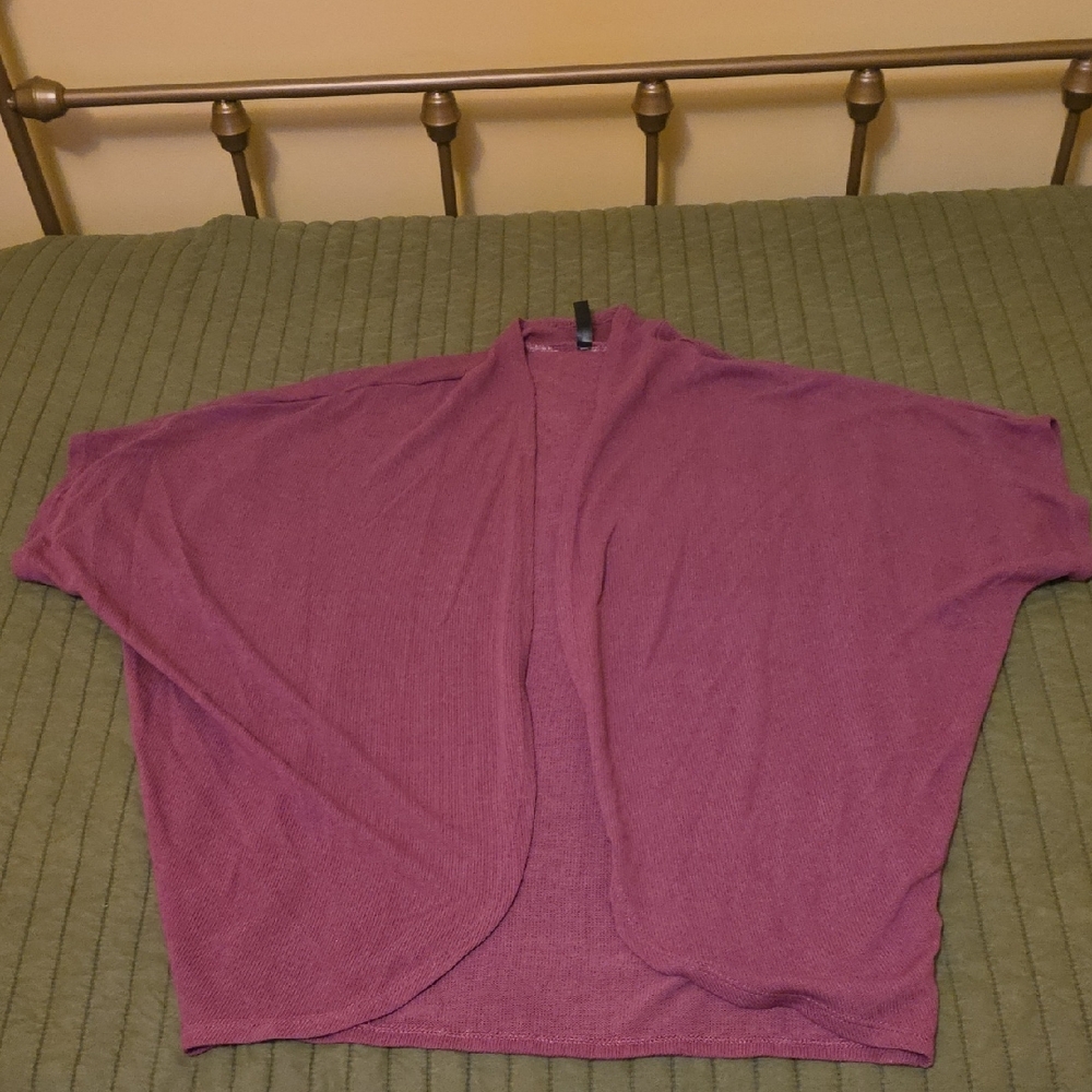 Purple Open Front Cardigan
